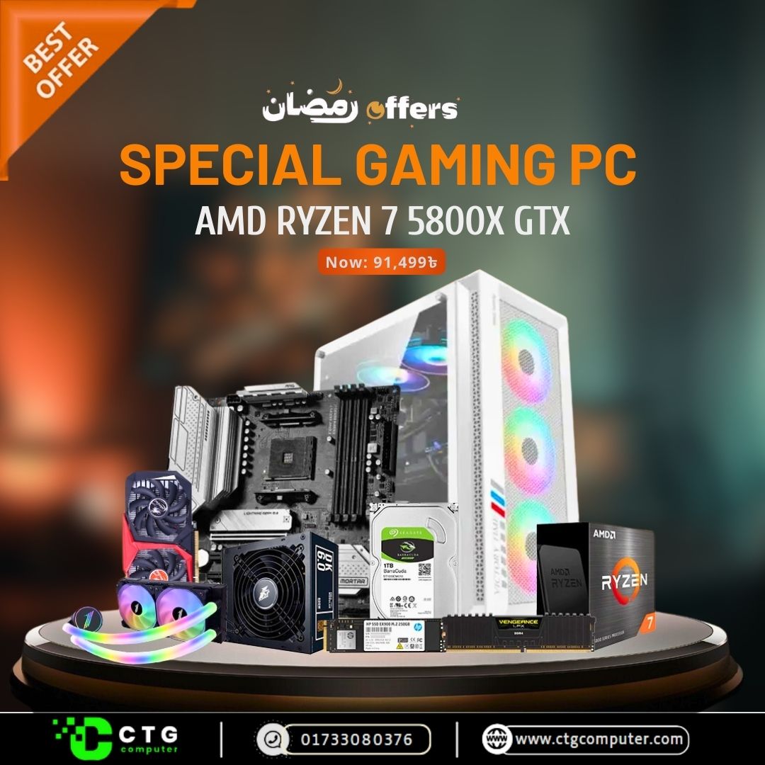 𝗔𝗠𝗗 𝗥𝘆𝘇𝗲𝗻 𝟳 𝟱𝟴𝟬𝟬𝗫 𝗚𝗧𝗫 𝟭𝟲𝟱𝟬 𝟰𝗚𝗕 𝗚𝗿𝗮𝗽𝗵𝗶𝗰𝘀 𝟴𝗚𝗕 𝗥𝗔𝗠 𝗚𝗮𝗺𝗶𝗻𝗴 𝗣𝗖