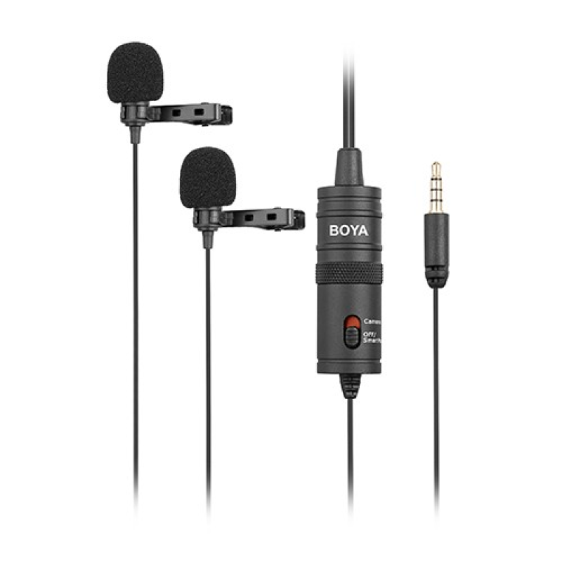 BOYA BY-M1DM Dual Omnidirectional Lavalier Mic
