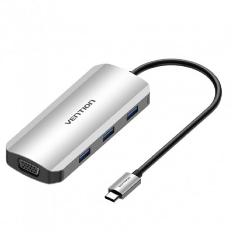 VENTION TOAHB USB-C to HDMI/VGA/USB 3.0/PD Docking Station