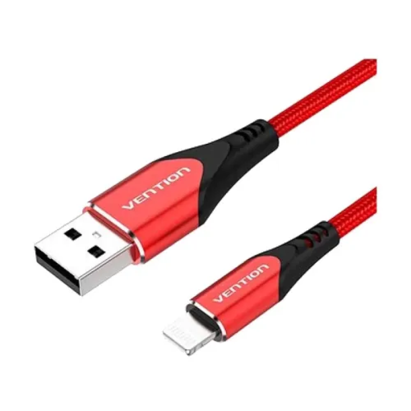 VENTION LABRG USB 2.0 A to Lightning Cable 1.5M Red Aluminum Alloy Type